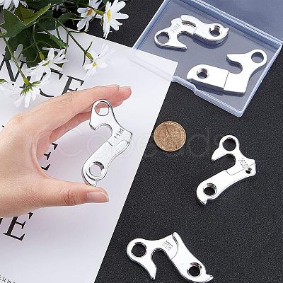 SUPERFINDINGS 5Pcs 5 Styles Aluminum Tail Hook FIND-FH0002-01-1