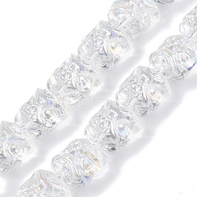 Transparent Electroplate Glass Beads Strands EGLA-N012-13-1