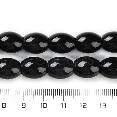 Natural Black Onyx Agate Beads Strands G-NH0019-C05-10-1