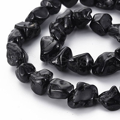 Natural Black Spinel Beads Strands G-Q948-36-1