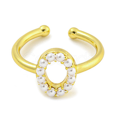 Rack Plating Brass Open Cuff Rings for Women RJEW-F162-01G-O-1