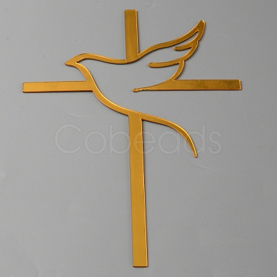 Acrylic Mirror Cake Toppers FIND-WH0152-206E-1