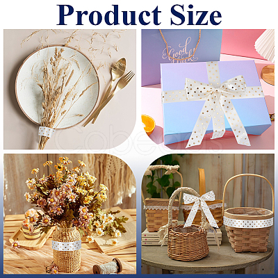 Gold Stamping Polka Dot Polyester Printed Ribbon OCOR-CY0003-70-1