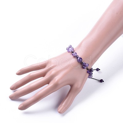 Adjustable Nylon Cord Braided Bead Bracelets BJEW-JB04602-01-1