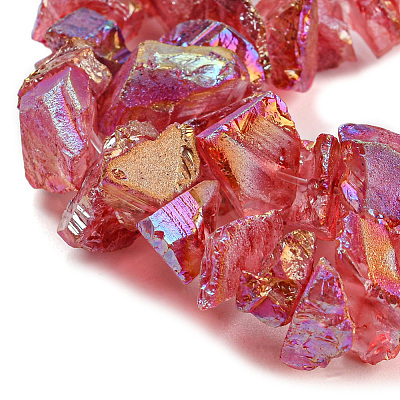 1 Strand Electroplated Natural Quartz Beads Strands G-PA0001-18B-1