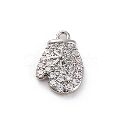 Christmas Series Brass Micro Pave Cubic Zirconia Pendants KK-Q010-01P-03A-1