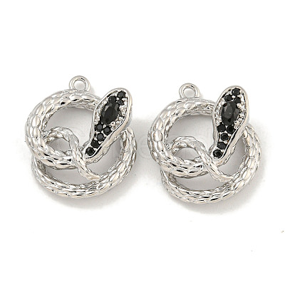 Brass Micro Pave Cubic Zirconia Pendants KK-S386-23P-01-1