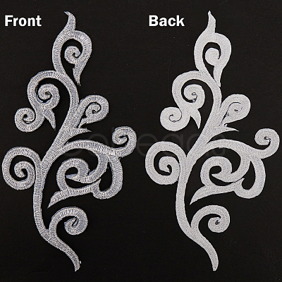8 Pairs Ethnic Style Flower Pattern Computerized Embroidery Appliques PATC-GF0001-84A-1