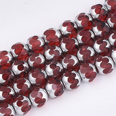 Electroplate Glass Beads Strands EGLA-T019-02A-1