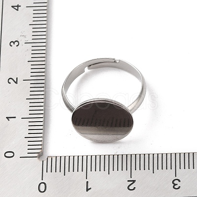 Non-Tarnish 304 Stainless Steel Pad Ring Settings STAS-K278-11E-P-1