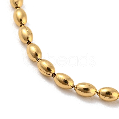 201 Stainless Steel Rugby Beaded Chain Bracelets LS-BJEW-G696-01A-G-1