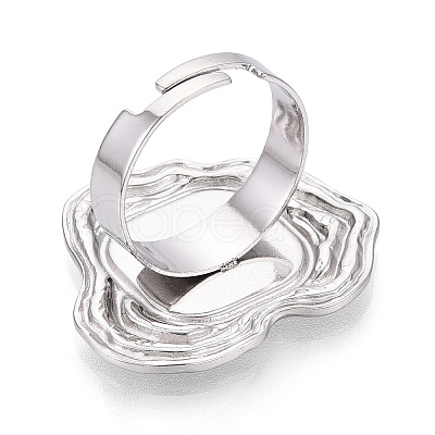 Adjustable Nuggets 304 Stainless Steel Ring Components STAS-T066-75P-1