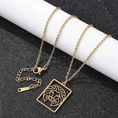 304 Stainless Steel Necklace LS-NJEW-D330-01G-05-1
