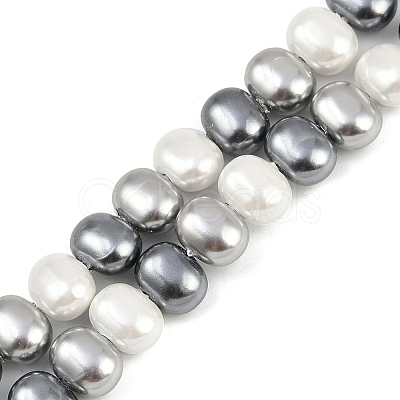 Electroplated Shell Pearl Beads Strands BSHE-H113-04A-1