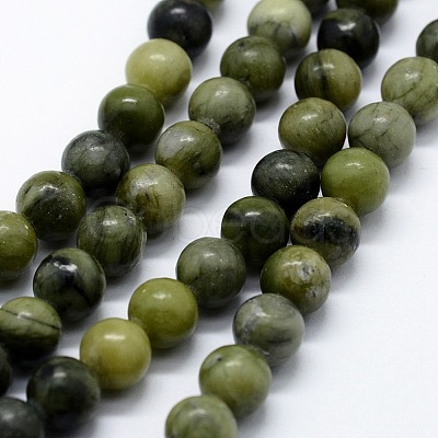 Natural Chinese Southern Jade Beads Strands X-G-I199-07-8mm-1
