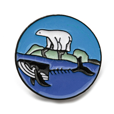 Marine Environment Protection Theme Enamel Pin JEWB-B008-01B-1