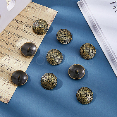 20Pcs Alloy Shank Buttons BUTT-FH0001-036A-1