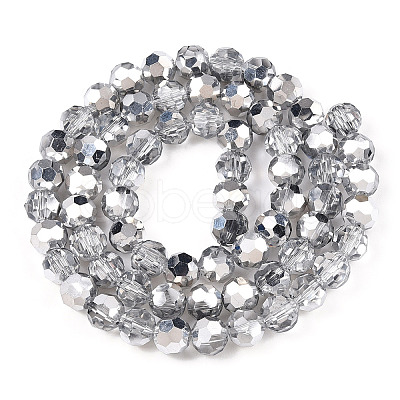 Transparent Electroplate Glass Beads Strands EGLA-A035-T8mm-M01-1