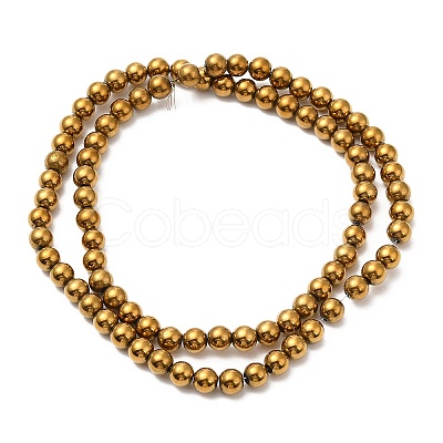 Electroplate Synthetic Non-magnetic Hematite Beads Strands G-E602-04F-1