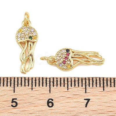 Brass Micro Pave Colorful Cubic Zirconia Pendants KK-Q085-03C-G02-1