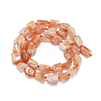 Natural Sunstone Beads Strands G-O170-124-1