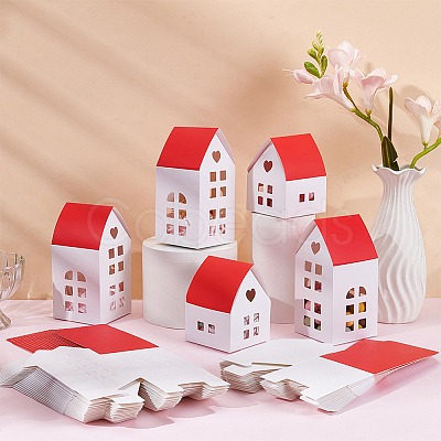 44Pcs 2 Styles Paper Candy Packaging Boxes with Window CON-BC0007-67-1