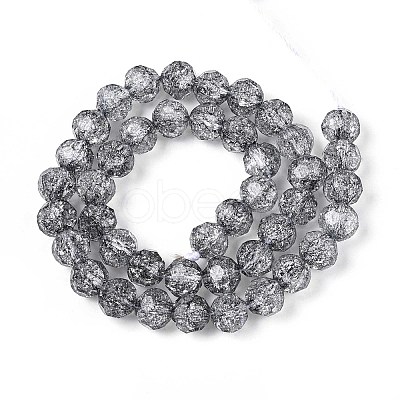 Transparent Crackle Glass Beads Strands X-GLAA-N053-8mm-02-1