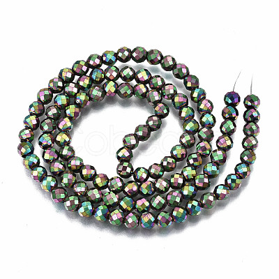 Electroplate Non-magnetic Synthetic Hematite Beads Strands G-T114-60B-06-1