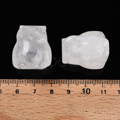 Natural Quartz Crystal Owl Display Decorations G-N345-04A-1