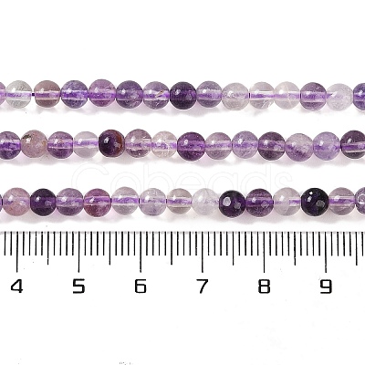 Natural Purple Fluorite Beads Strands G-P530-B08-01-1