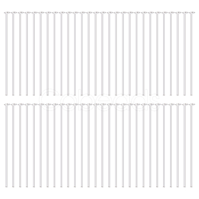 60Pcs 925 Sterling Silver Flat Head Pins STER-BC0002-17A-1