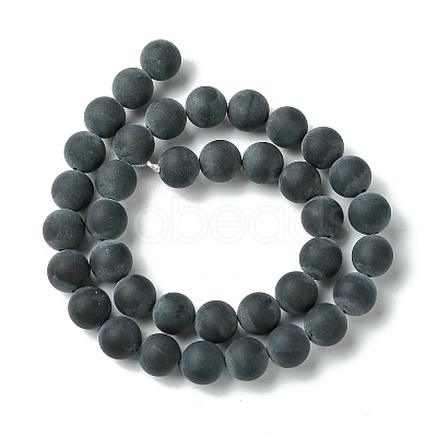 Grade A Natural Black Agate Beads Strands LS-G447-5-1