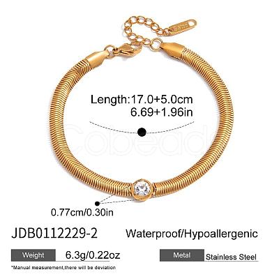 304 Stainless Steel Snake Chains Bracelets WGDC39C-02-1