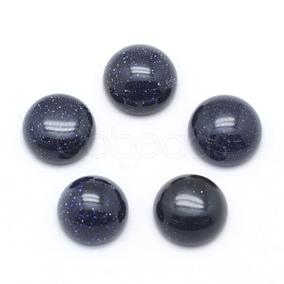 Synthetic Blue Goldstone Cabochons G-E492-H-19-1