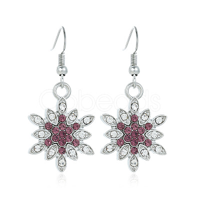 Snowflake Alloy Dangle Earrings FS-WGD9918-22-1