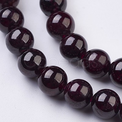 Natural Garnet Beads Strands G-J376-37-6mm-1