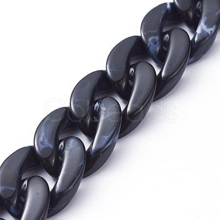 Handmade Acrylic Curb Chains X-AJEW-JB00679-05-1