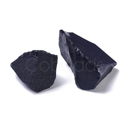Rough Raw Synthetic Blue Goldstone Beads G-C231-10-1