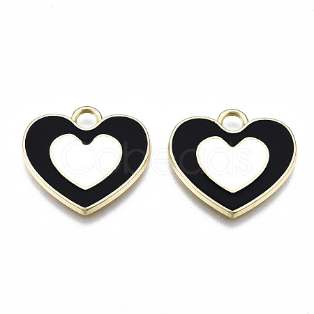 Rack Plating Alloy Enamel Pendants ENAM-T014-03A-RS-1