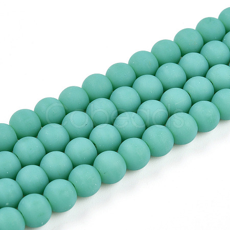 Opaque Glass Beads Strands X-GLAA-T032-P6mm-MD12-1