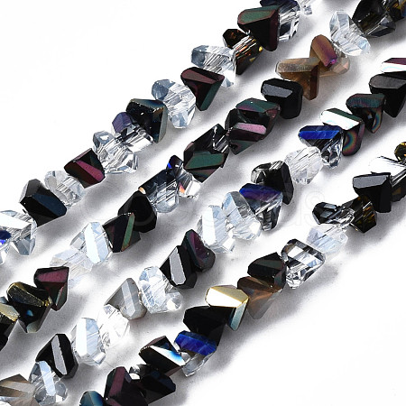 Electroplate Glass Beads Strands X-EGLA-N002-06B-1