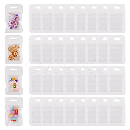 160Pcs Plastic Yin-yang Resealable Bags with Visible Window ABAG-TA0001-94C-1