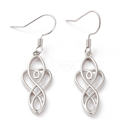 Brass Dangle Earrings EJEW-B002-03P-1