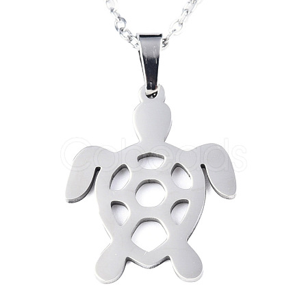 Non-Tarnish 201 Stainless Steel Pendants Necklaces NJEW-S105-JN691-45-1-1