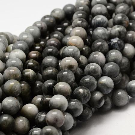 Natura Hawk's Eye Beads Strands G-D0001-22C-6mm-1