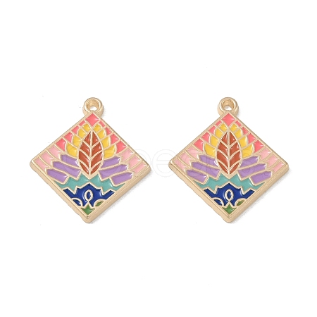 Rack Plating Alloy Enamel Pendants FIND-I038-04A-1