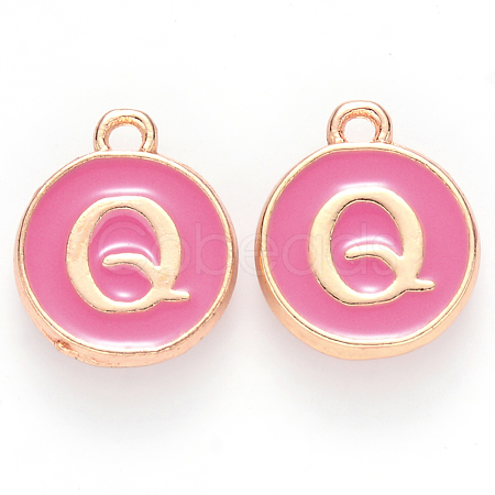 Golden Plated Alloy Enamel Charms X-ENAM-S118-08Q-1