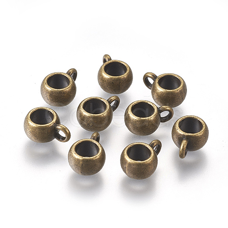 Tibetan Style Alloy Tube Bails LS-TIBEP-LFH251Y-AB-FF-1