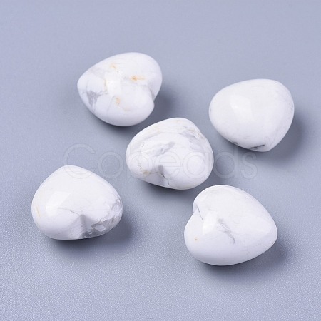 Natural Howlite Heart Love Stone G-F659-B11-1