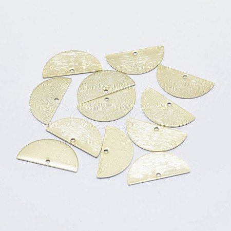 Brass Semi Circle Pendant KK-G331-58G-NF-1